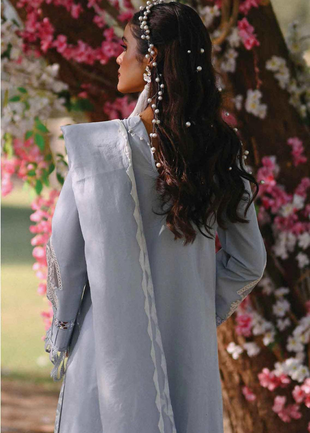 Qalamkar Embroidered Lawn Suits Unstitched 3 Piece QLM23E CF-06 Lilly - Eid Collection