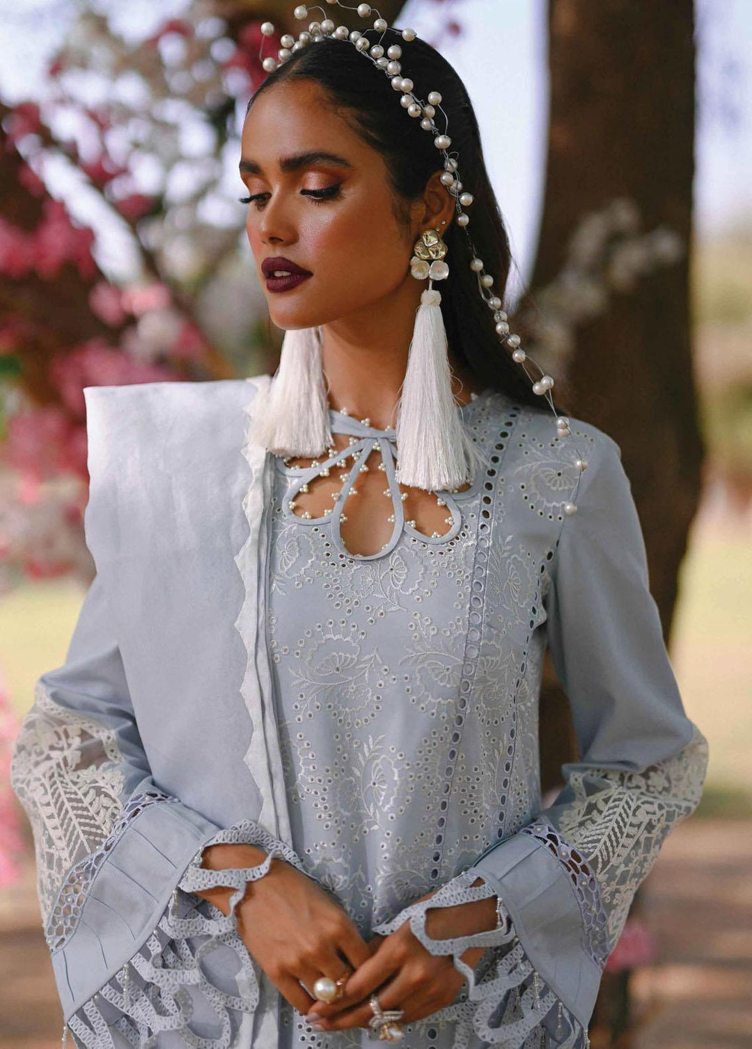 Qalamkar Embroidered Lawn Suits Unstitched 3 Piece QLM23E CF-06 Lilly - Eid Collection