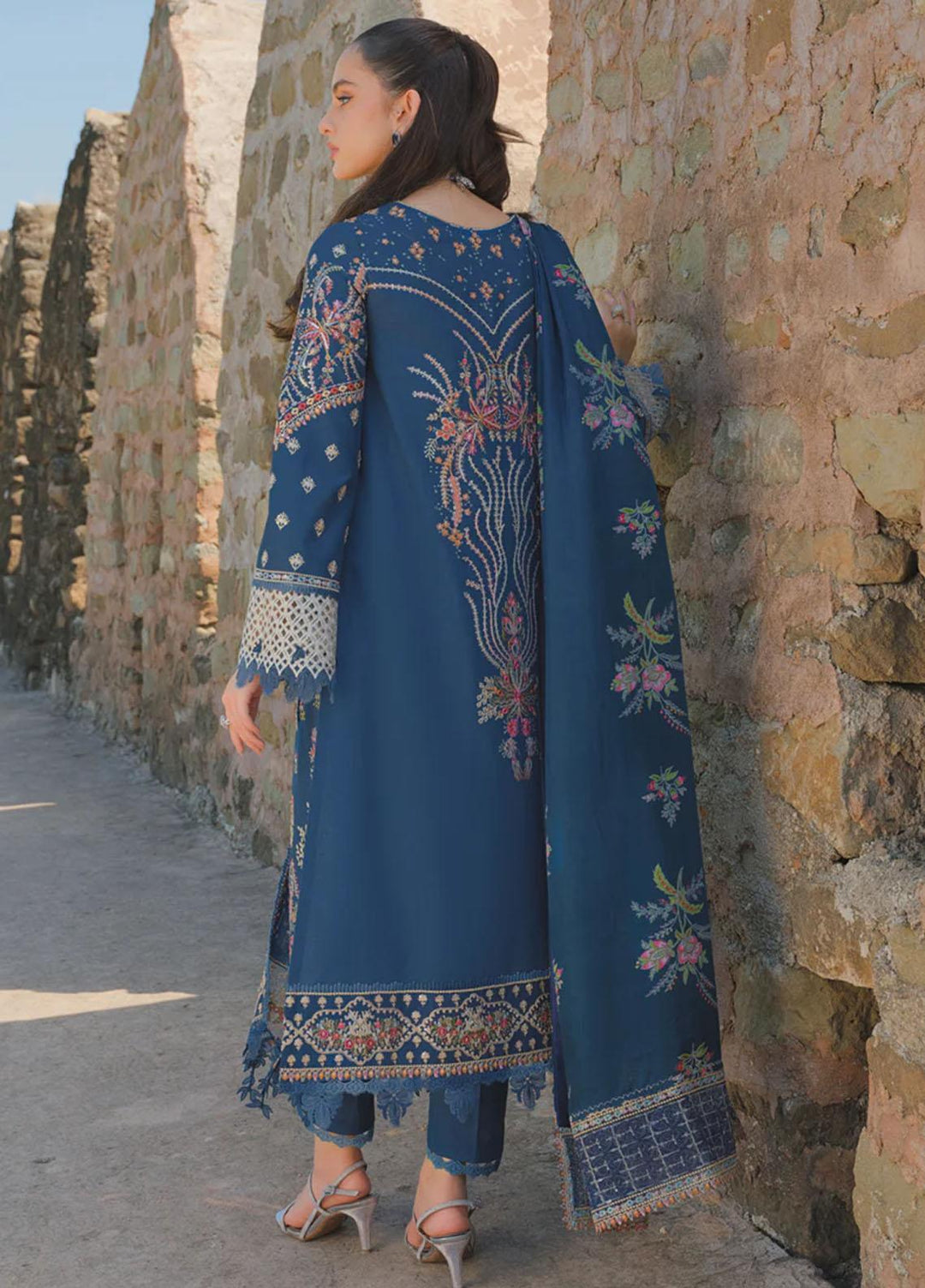 Qalamkar Embroidered Lawn Suits Unstitched 3 Piece QLM23EE BE-01 Natalia - Eid Collection