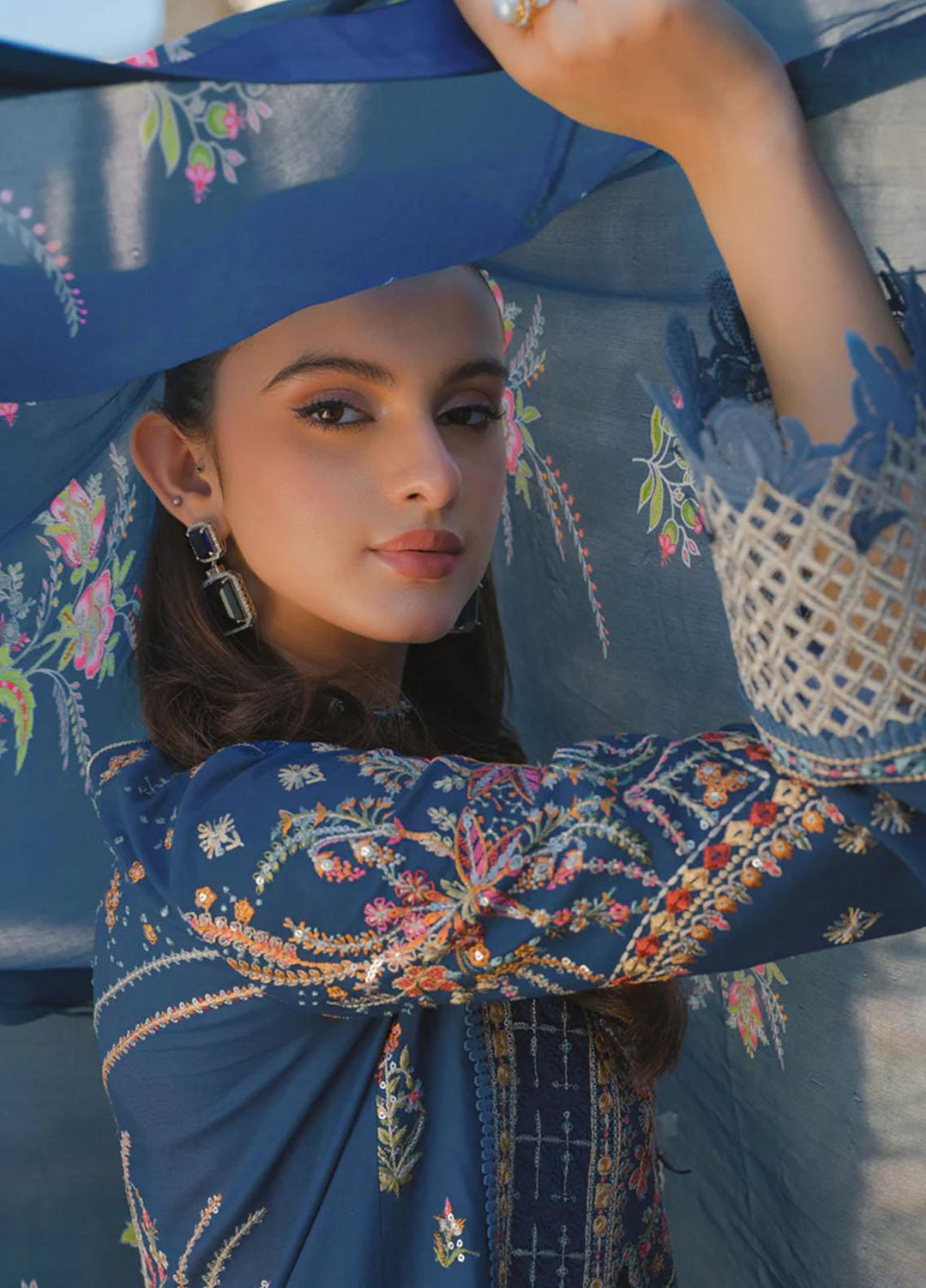 Qalamkar Embroidered Lawn Suits Unstitched 3 Piece QLM23EE BE-01 Natalia - Eid Collection