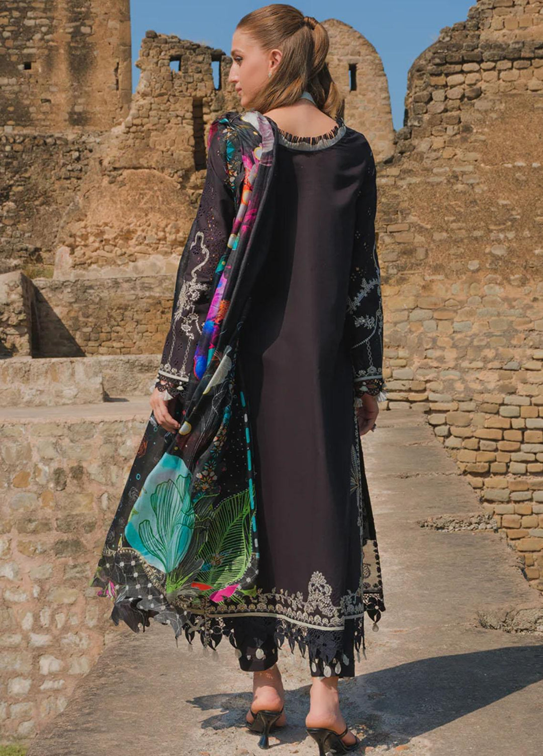 Qalamkar Embroidered Lawn Suits Unstitched 3 Piece QLM23EE BE-03 Inez - Eid Collection