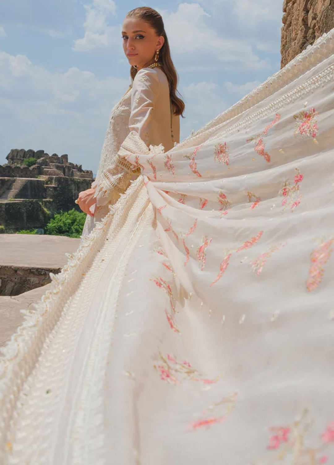 Qalamkar Embroidered Lawn Suits Unstitched 3 Piece QLM23EE BE-04 Laine - Eid Collection