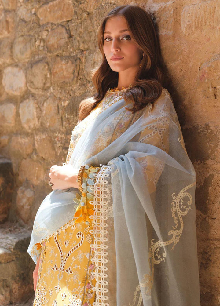 Qalamkar Embroidered Lawn Suits Unstitched 3 Piece QLM23EE BE-05 Asra - Eid Collection