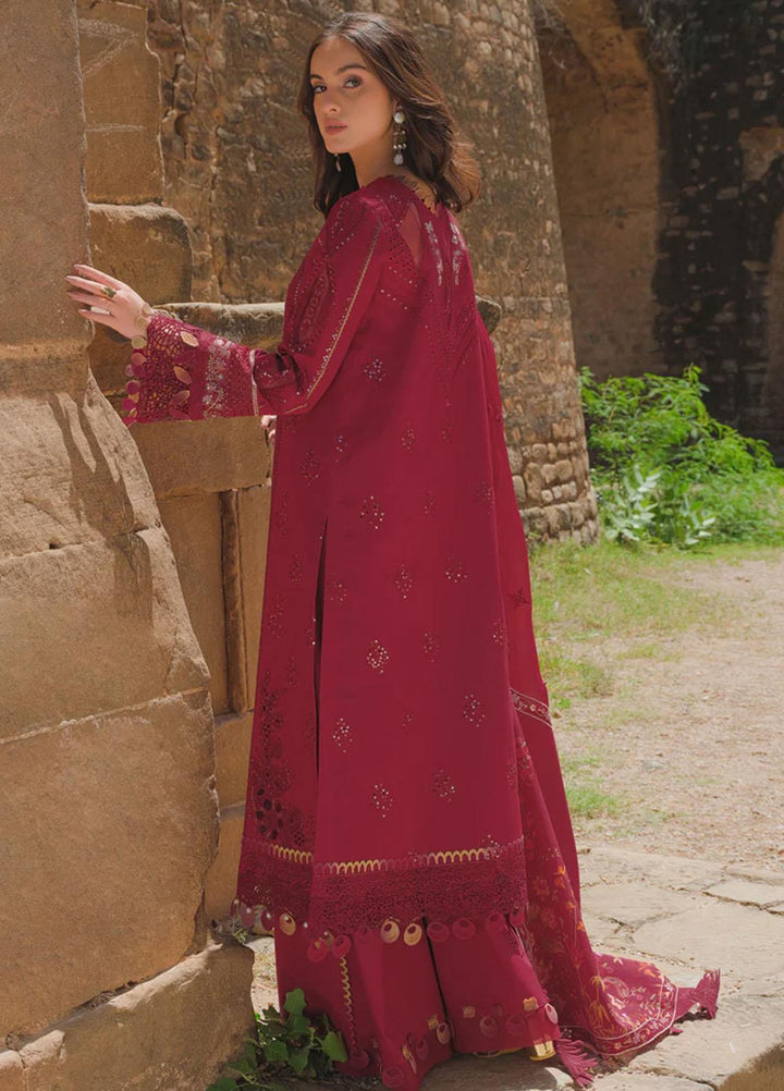 Qalamkar Embroidered Lawn Suits Unstitched 3 Piece QLM23EE BE-06 Rhea - Eid Collection