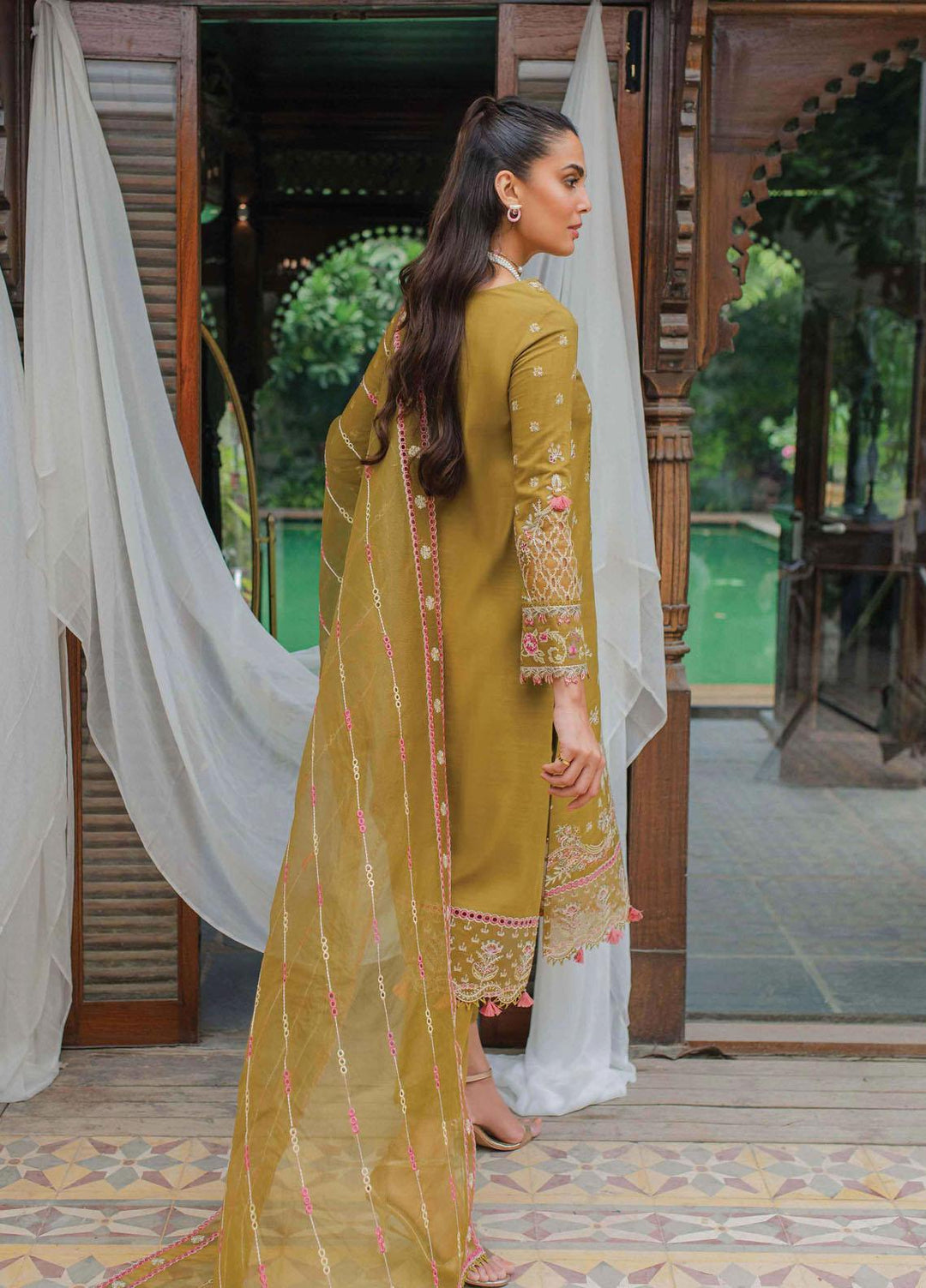 Qalamkar Embroidered Linen Suits Unstitched 3 Piece QLM23LW SC-02 Imani - Luxury Winter Collection