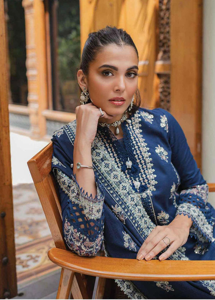 Qalamkar Embroidered Khaddar Suits Unstitched 3 Piece QLM23LW SC-05 Romina - Luxury Winter Collection