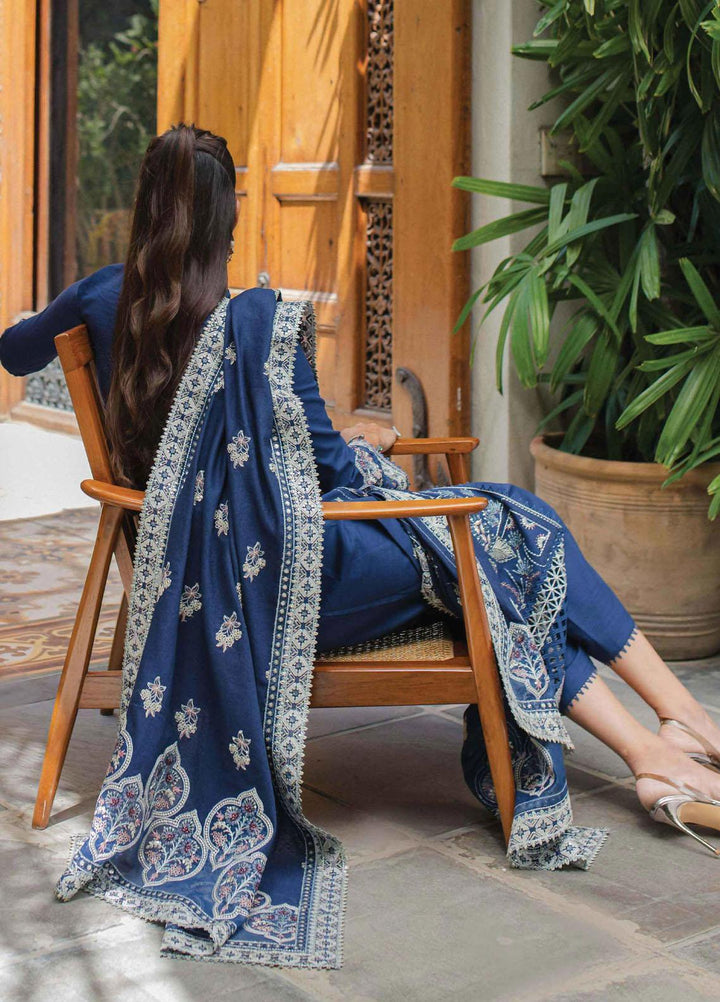 Qalamkar Embroidered Khaddar Suits Unstitched 3 Piece QLM23LW SC-05 Romina - Luxury Winter Collection