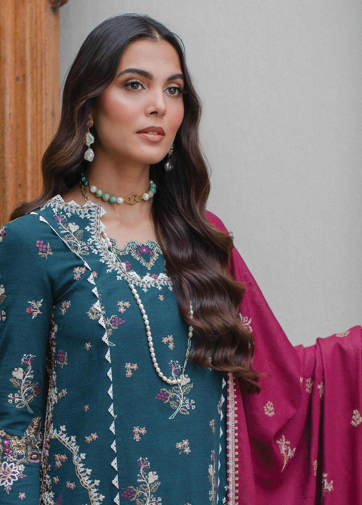 Qalamkar Embroidered Khaddar Suits Unstitched 3 Piece QLM23LW SC-06 Calista - Luxury Winter Collection
