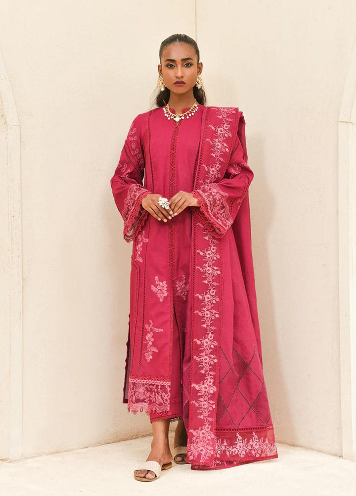 Qalamkar Pret Embroidered Karandi 3 Piece Suit QL22WP KP-02  MIA