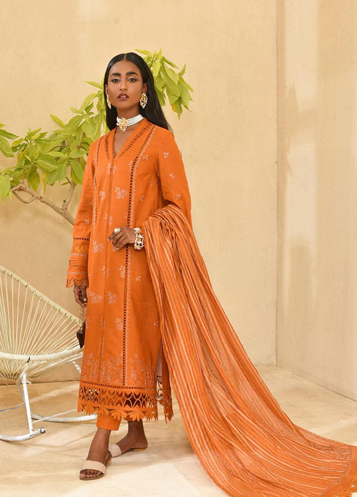 Qalamkar Pret Embroidered Karandi 3 Piece Suit QL22WP KP-04  AMELIA