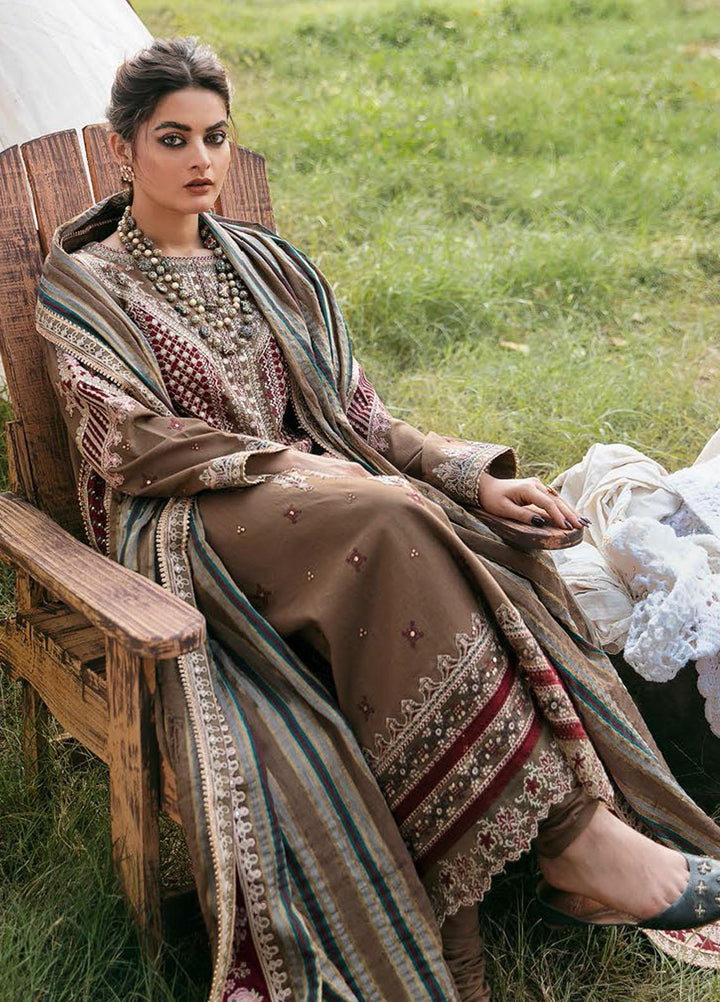 Qalamkar Embroidered Raw Silk Suits Unstitched 3 Piece QLM21WS KK-06 - Winter Collection
