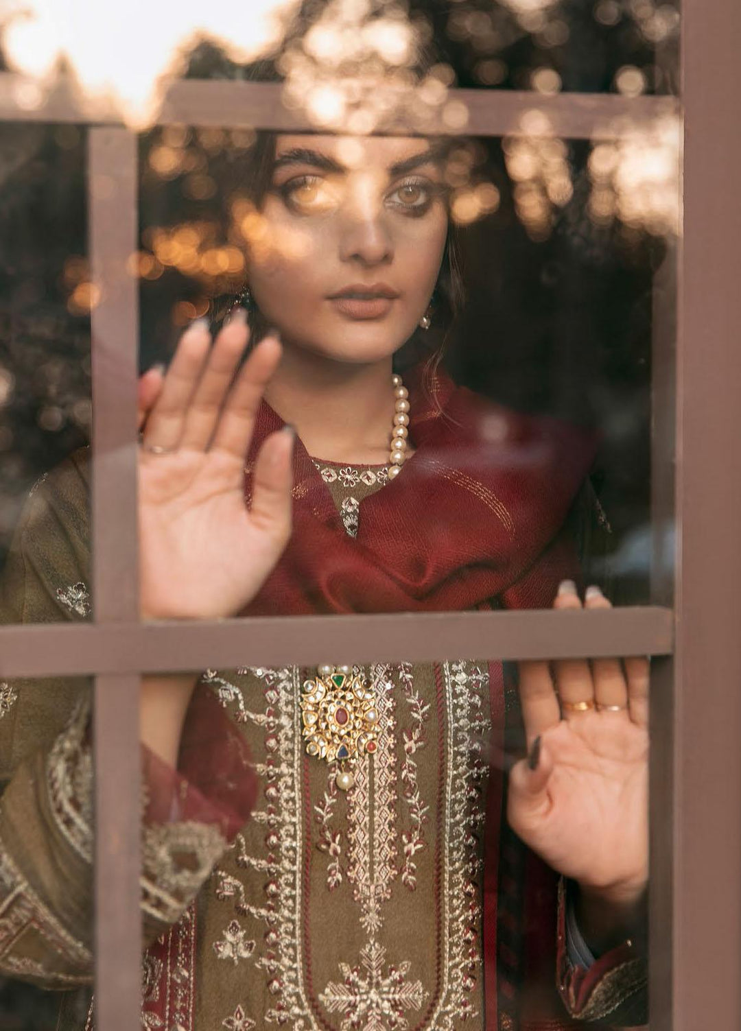 Qalamkar Embroidered Raw Silk Suits Unstitched 3 Piece QLM21WS KK-08 - Winter Collection