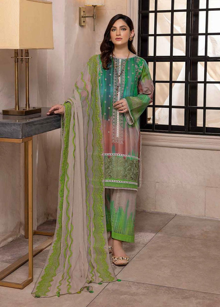 Qaus By Charizma Embroidered Lawn Suits Unstitched 3 Piece CRZ22-Q2 QEE-07 - Festive Collection