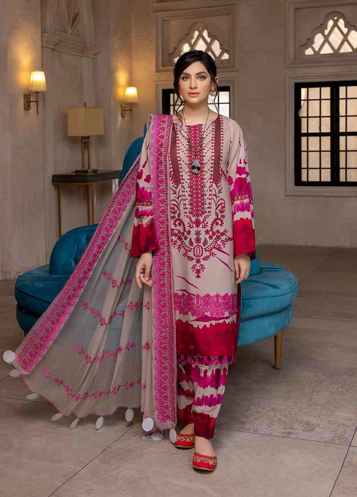 Qaus By Charizma Embroidered Lawn Suits Unstitched 3 Piece CRZ22-Q2 QEE-08 - Festive Collection