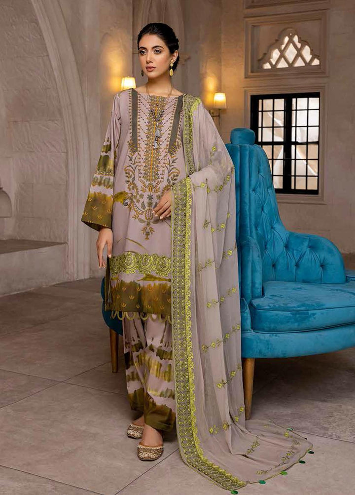 Qaus By Charizma Embroidered Lawn Suits Unstitched 3 Piece CRZ22-Q2 QEE-09 - Festive Collection