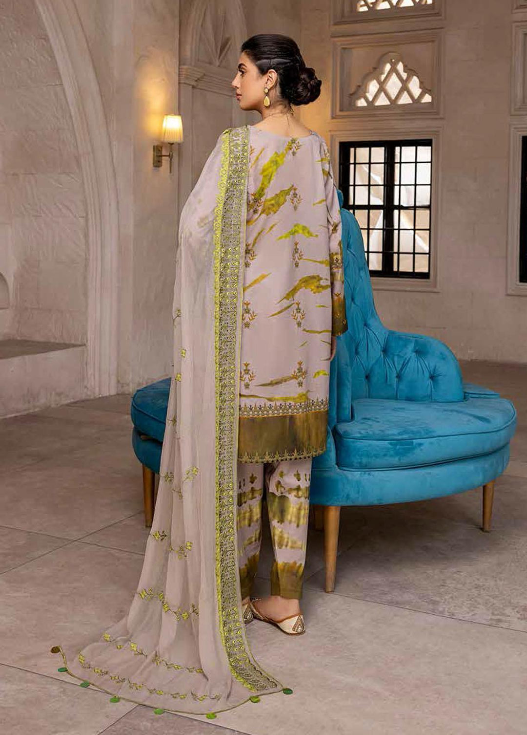 Qaus By Charizma Embroidered Lawn Suits Unstitched 3 Piece CRZ22-Q2 QEE-09 - Festive Collection