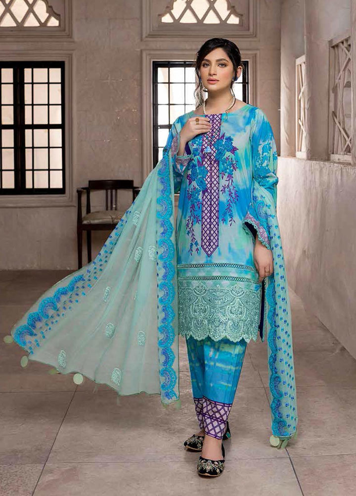 Qaus By Charizma Embroidered Lawn Suits Unstitched 3 Piece CRZ22-Q2 QEE-10 - Festive Collection