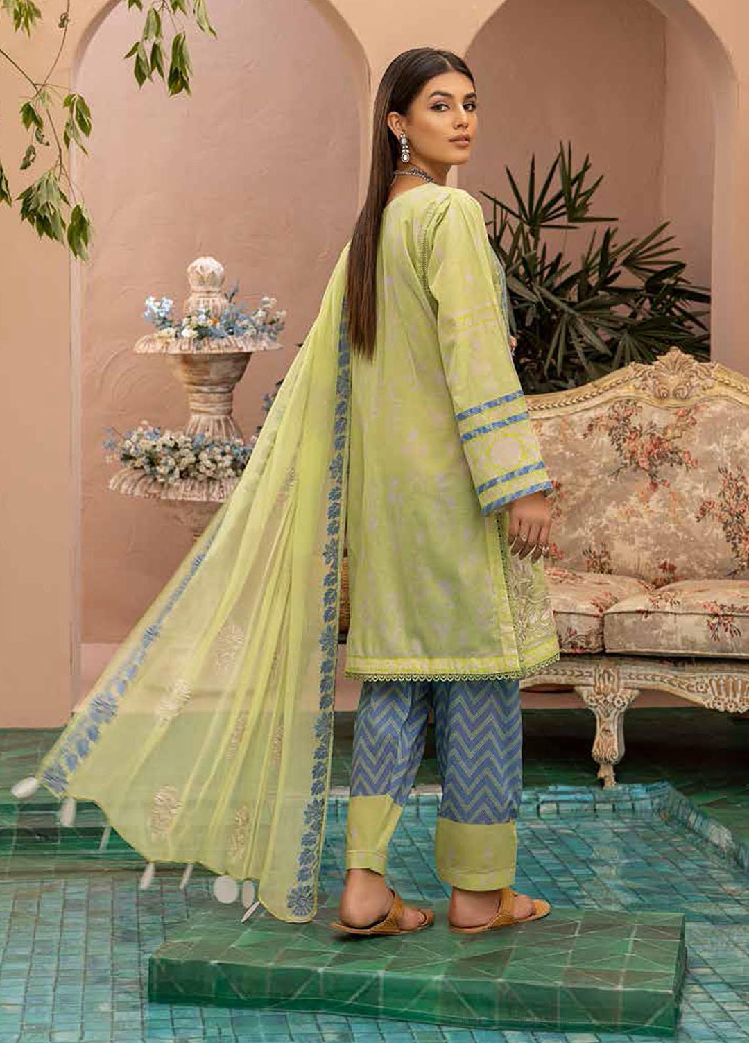 Qaus By Charizma Embroidered Lawn Suits Unstitched 3 Piece CRZ22-Q2 QEE-12 - Festive Collection