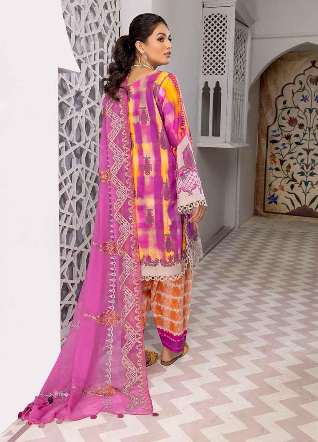 Qaus By Charizma Embroidered Lawn Suits Unstitched 3 Piece CRZ22-Q2 QEE-13 - Festive Collection