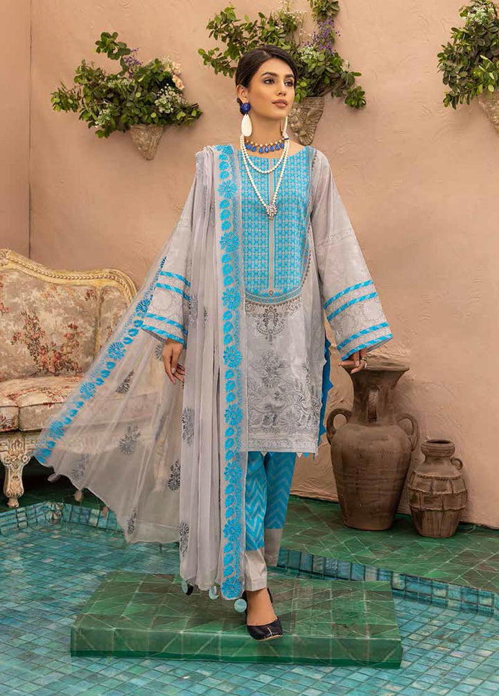 Qaus By Charizma Embroidered Lawn Suits Unstitched 3 Piece CRZ22-Q2 QEE-14 - Festive Collection