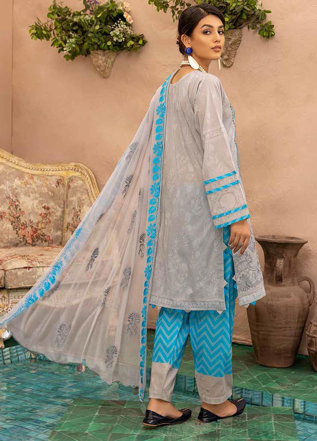 Qaus By Charizma Embroidered Lawn Suits Unstitched 3 Piece CRZ22-Q2 QEE-14 - Festive Collection