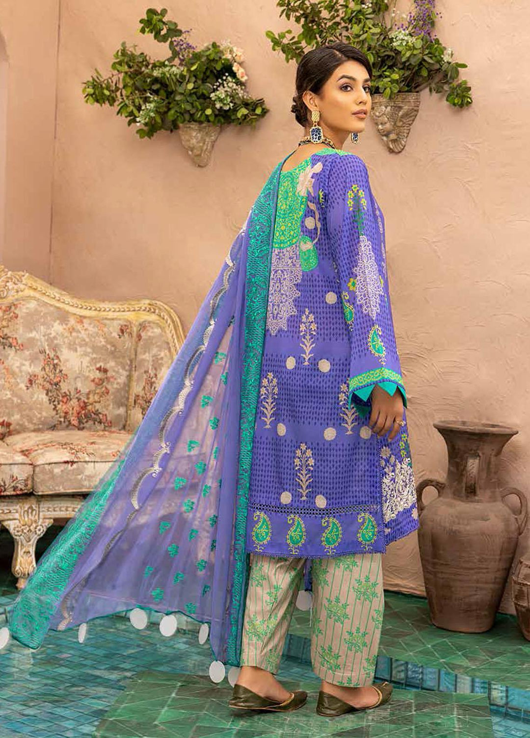Qaus By Charizma Embroidered Lawn Suits Unstitched 3 Piece CRZ22-Q2 QEE-15 - Festive Collection