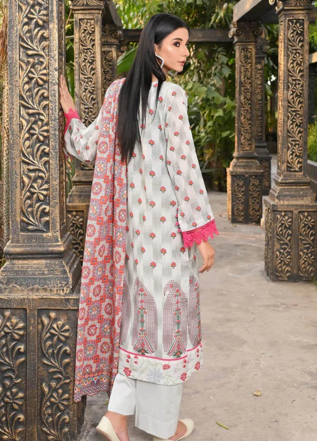 Qaus-e-Qazah By Khas Printed Lawn Suits Unstitched 3 Piece KHS23QQ RK-003 - Summer Collection