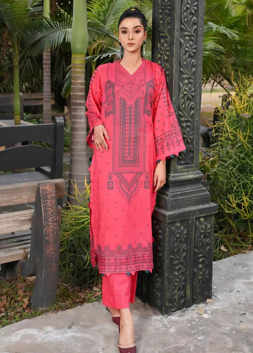 Qaus-e-Qazah By Khas Printed Lawn Suits Unstitched 3 Piece KHS23QQ RK-005 - Summer Collection
