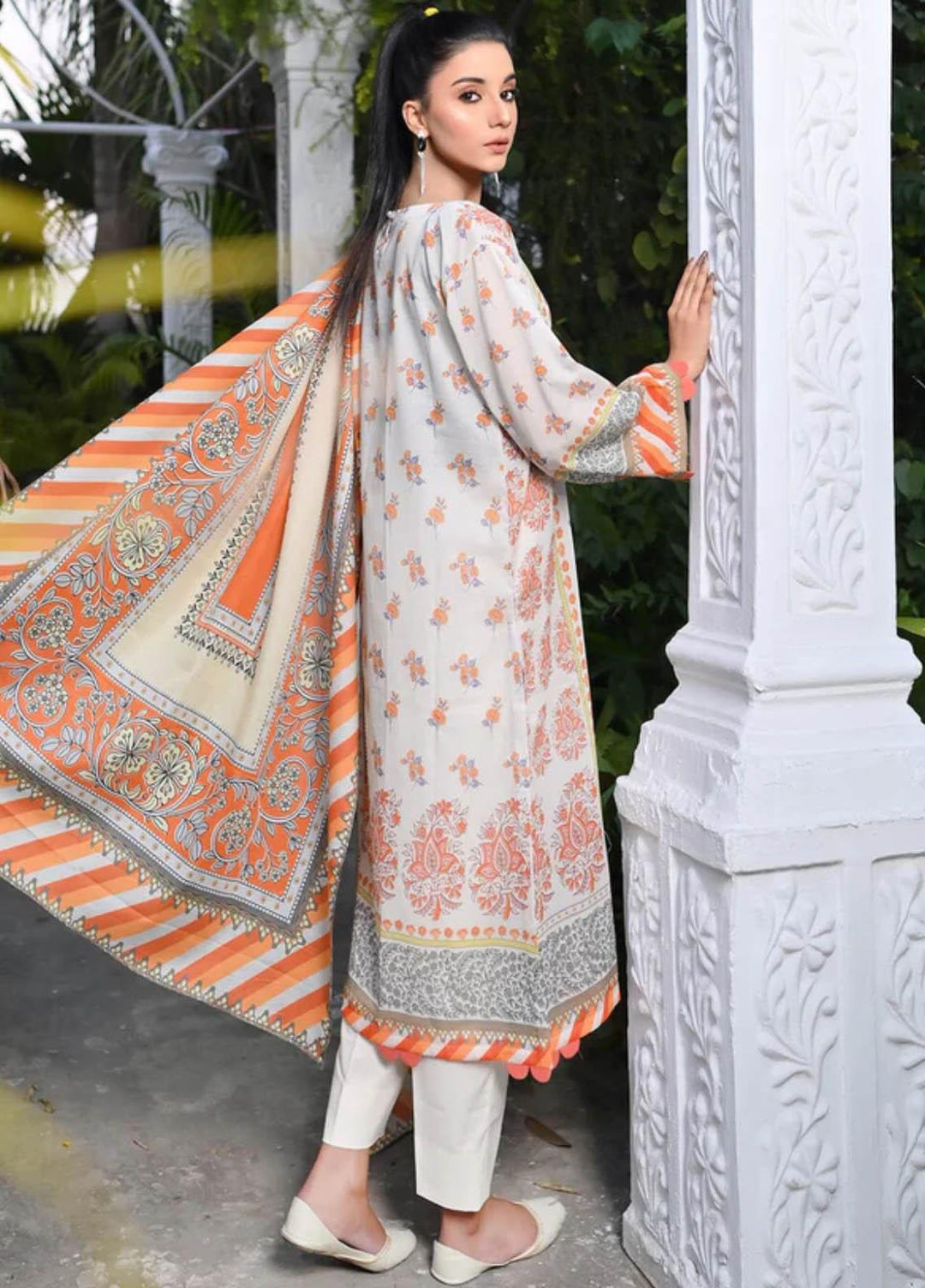 Qaus-e-Qazah By Khas Printed Lawn Suits Unstitched 3 Piece KHS23QQ RK-008 - Summer Collection
