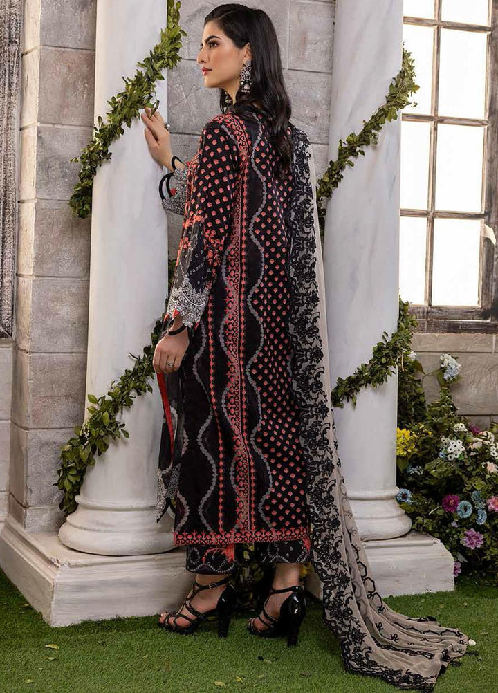 Qaus Embroidered Lawn Suits Unstitched 3 Piece QAS22-E2 QEE-01/B - Eid Collection