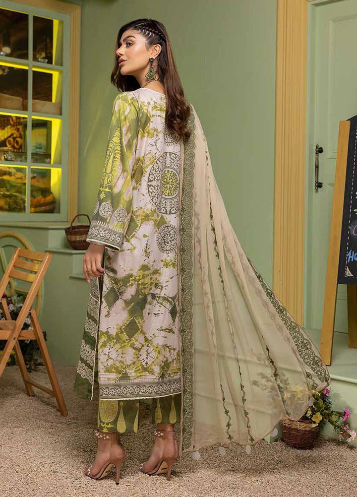 Qaus Embroidered Lawn Suits Unstitched 3 Piece QAS22-E2 QEE-02 - Eid Collection