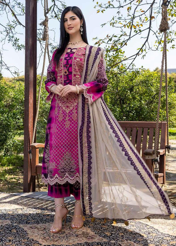 Qaus Embroidered Lawn Suits Unstitched 3 Piece QAS22-E2 QEE-03 - Eid Collection