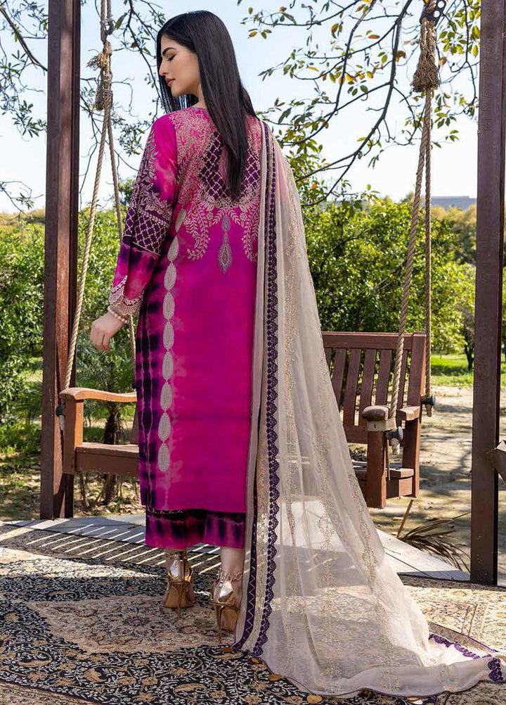 Qaus Embroidered Lawn Suits Unstitched 3 Piece QAS22-E2 QEE-03 - Eid Collection