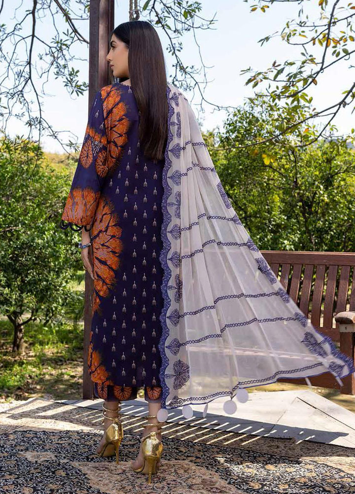 Qaus Embroidered Lawn Suits Unstitched 3 Piece QAS22-E2 QEE-04/A - Eid Collection