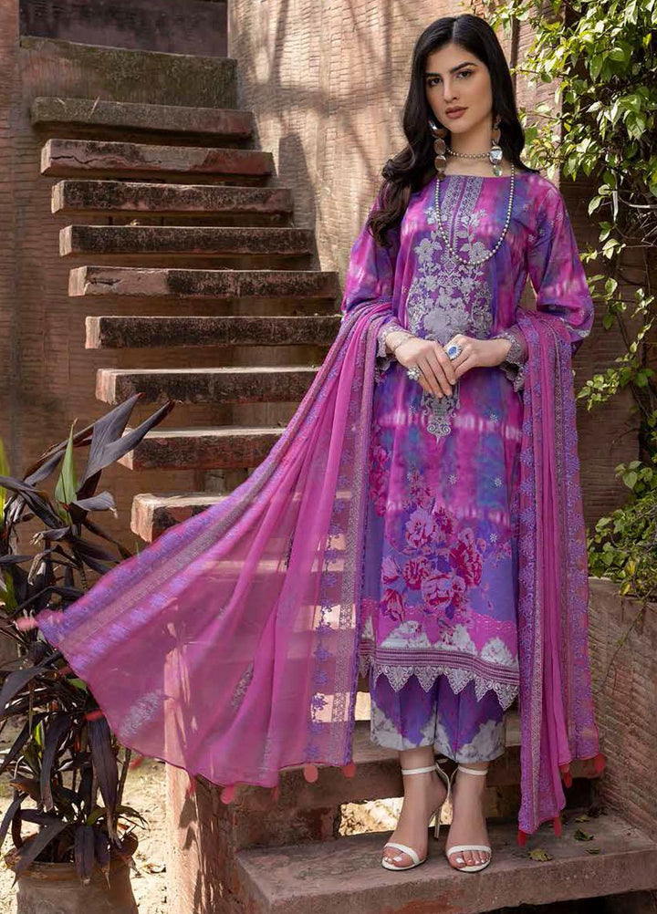 Qaus Embroidered Lawn Suits Unstitched 3 Piece QAS22-E2 QEE-05 - Eid Collection
