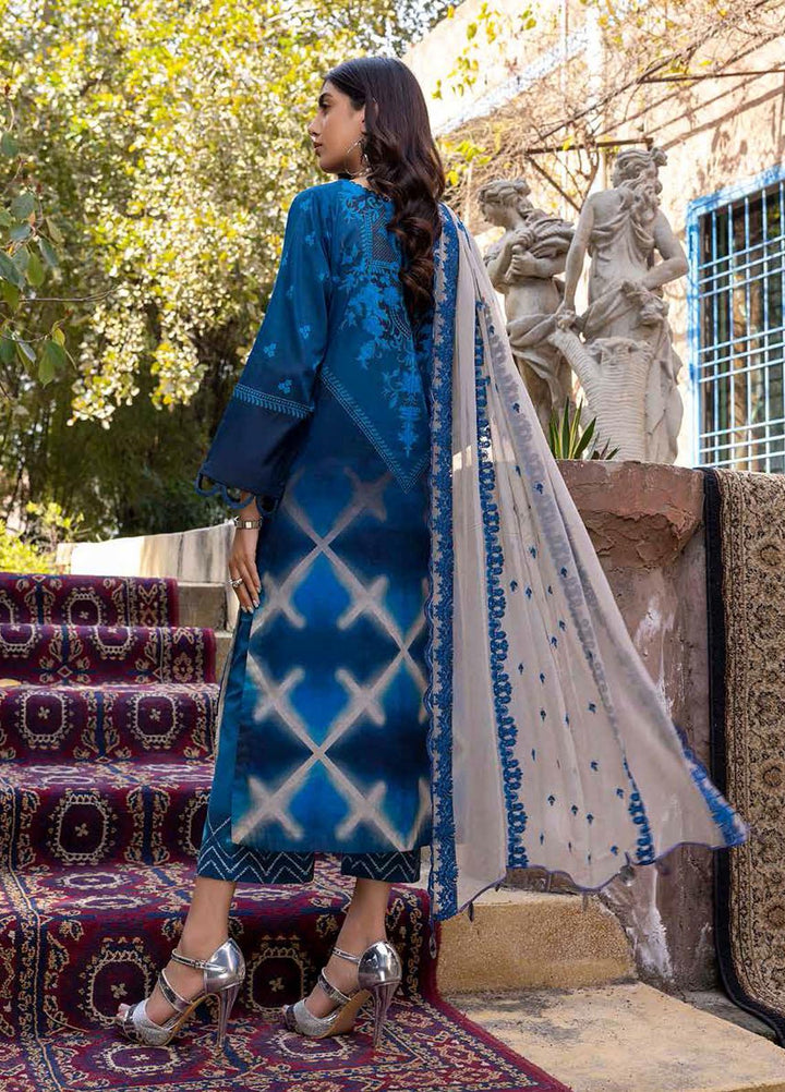 Qaus Embroidered Lawn Suits Unstitched 3 Piece QAS22-E2 QEE-06/A - Eid Collection