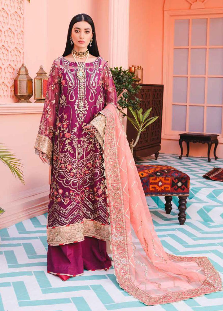 Mashq By Maryum N Maria Embroidered Chiffon Suits Unstitched 3 Piece MNM21M QFD0036 GARDEN OF EDEN - Premium Collection