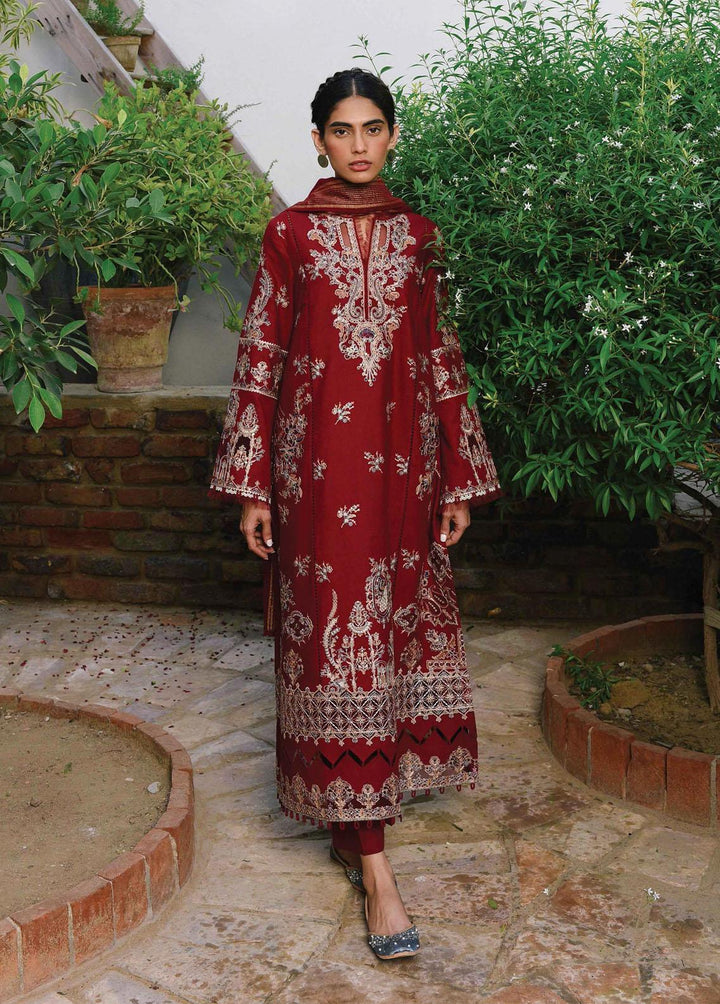 Qline by Qalamkar Embroidered Linen Suits Unstitched 3 Piece QLM22Q 01 Zartash - Winter Collection