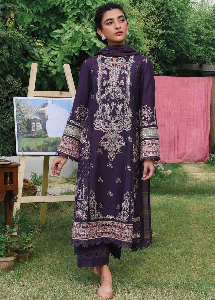 Qline by Qalamkar Embroidered Linen Suits Unstitched 3 Piece QLM22Q 06 Mehroze - Winter Collection