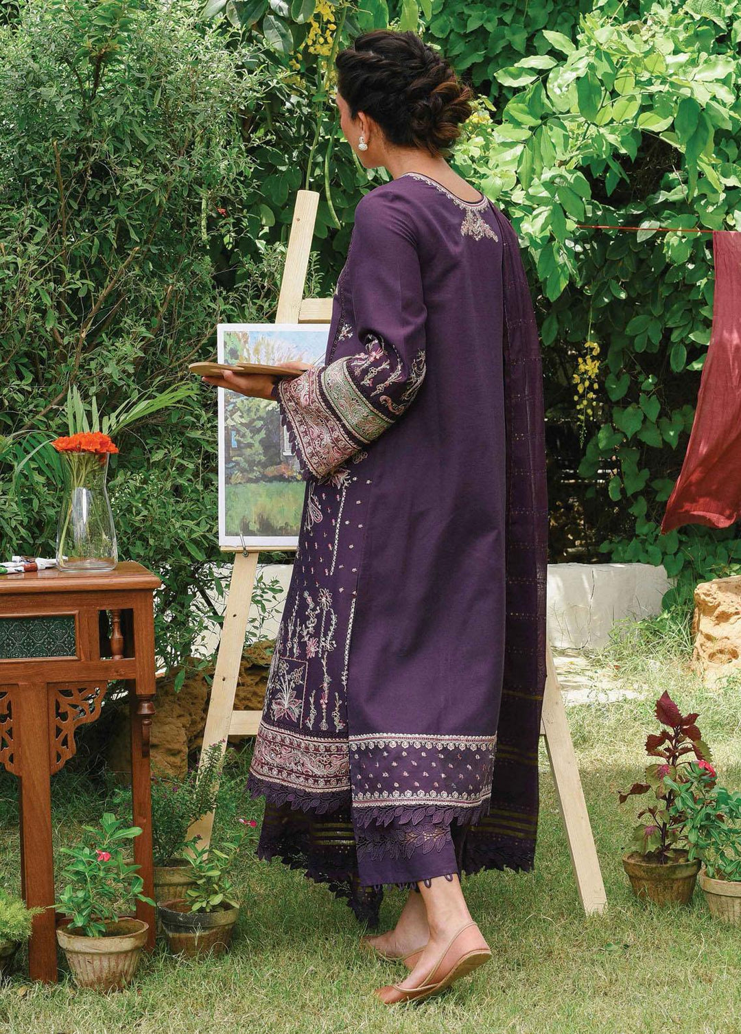 Qline by Qalamkar Embroidered Linen Suits Unstitched 3 Piece QLM22Q 06 Mehroze - Winter Collection