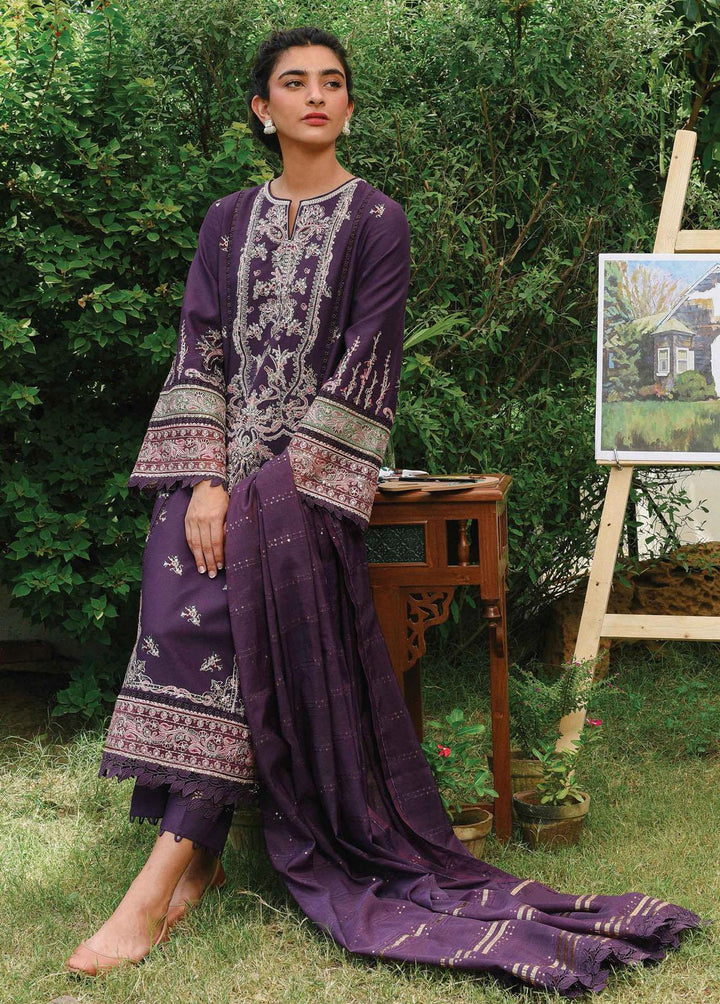 Qline by Qalamkar Embroidered Linen Suits Unstitched 3 Piece QLM22Q 06 Mehroze - Winter Collection