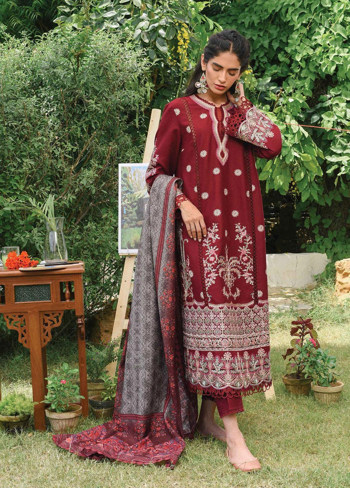 Qline by Qalamkar Embroidered Linen Suits Unstitched 3 Piece QLM22Q 08 Samar - Winter Collection