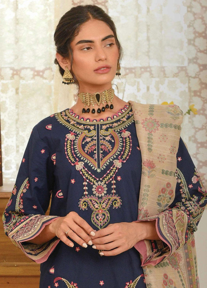 Qline by Qalamkar Embroidered Linen Suits Unstitched 3 Piece QLM22Q 11 Zoya - Winter Collection