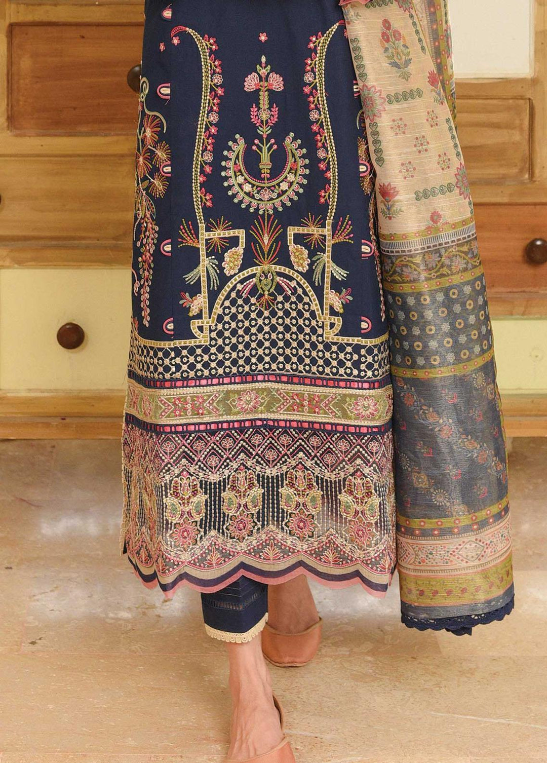 Qline by Qalamkar Embroidered Linen Suits Unstitched 3 Piece QLM22Q 11 Zoya - Winter Collection