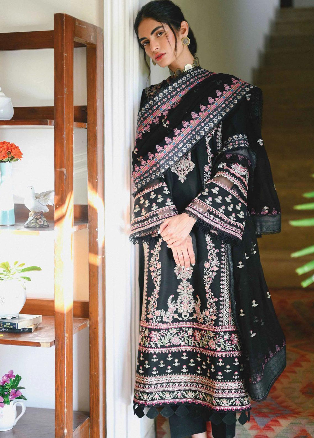 Qline by Qalamkar Embroidered Linen Suits Unstitched 3 Piece QLM22Q 15 Erum - Winter Collection