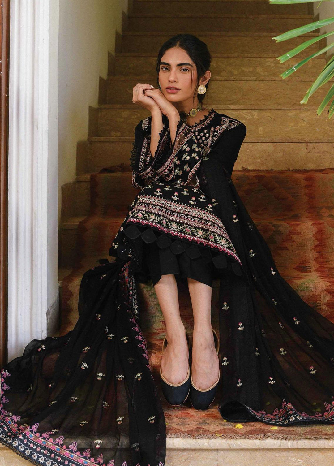 Qline by Qalamkar Embroidered Linen Suits Unstitched 3 Piece QLM22Q 15 Erum - Winter Collection