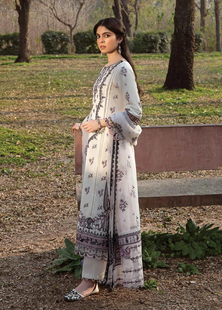 Qline by Qalamkar Embroidered Lawn Suits Unstitched 3 Piece QLM23Q AK-01 Sima - Luxury Collection