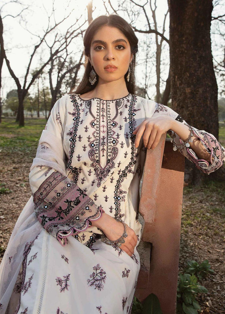 Qline by Qalamkar Embroidered Lawn Suits Unstitched 3 Piece QLM23Q AK-01 Sima - Luxury Collection
