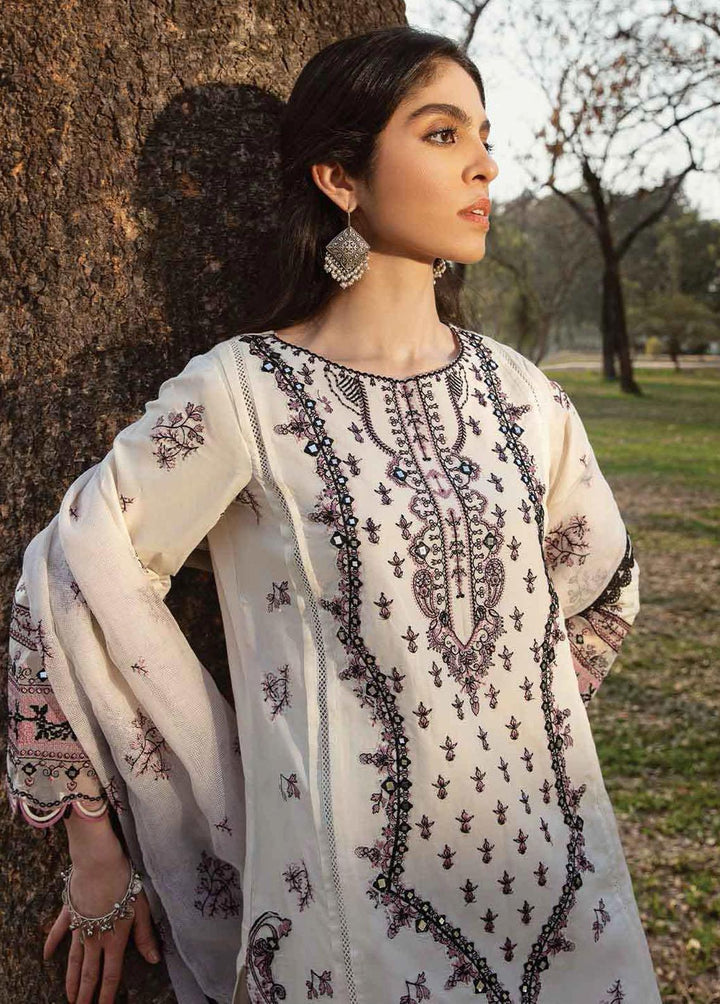 Qline by Qalamkar Embroidered Lawn Suits Unstitched 3 Piece QLM23Q AK-01 Sima - Luxury Collection