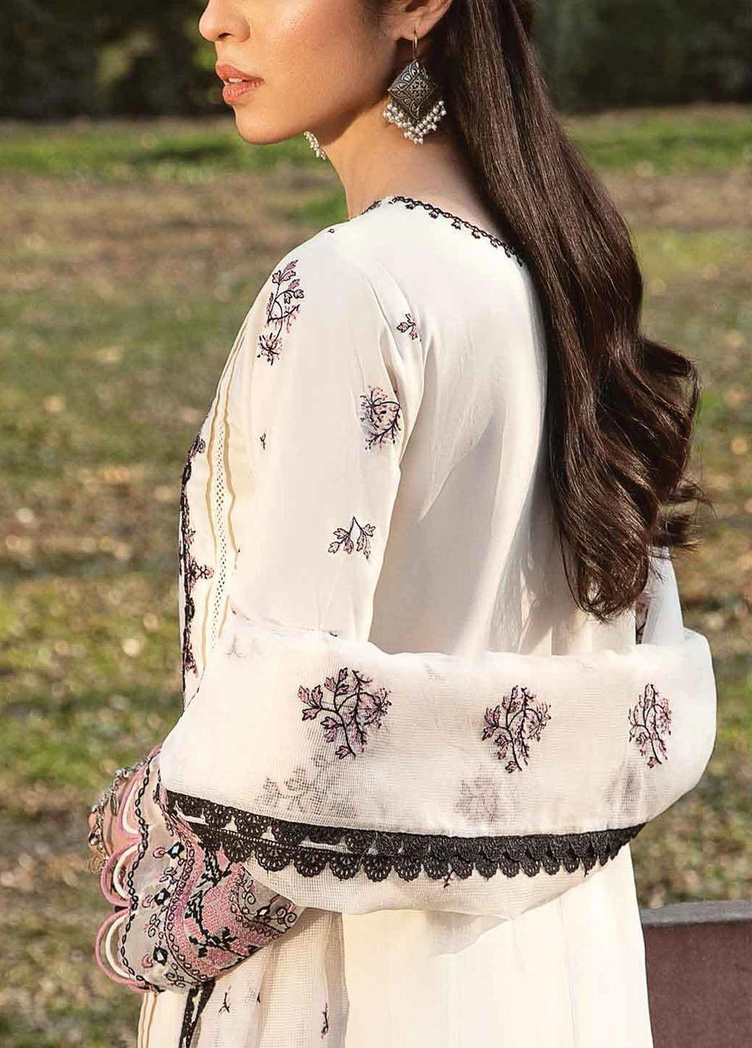 Qline by Qalamkar Embroidered Lawn Suits Unstitched 3 Piece QLM23Q AK-01 Sima - Luxury Collection
